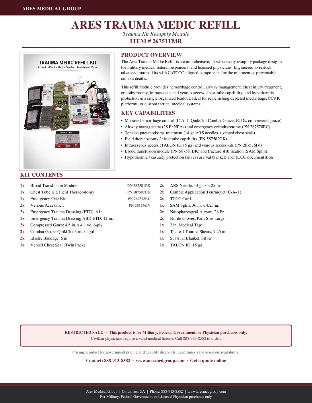 Ares_Trauma_Medic_Refill_Product_Sheet (2)