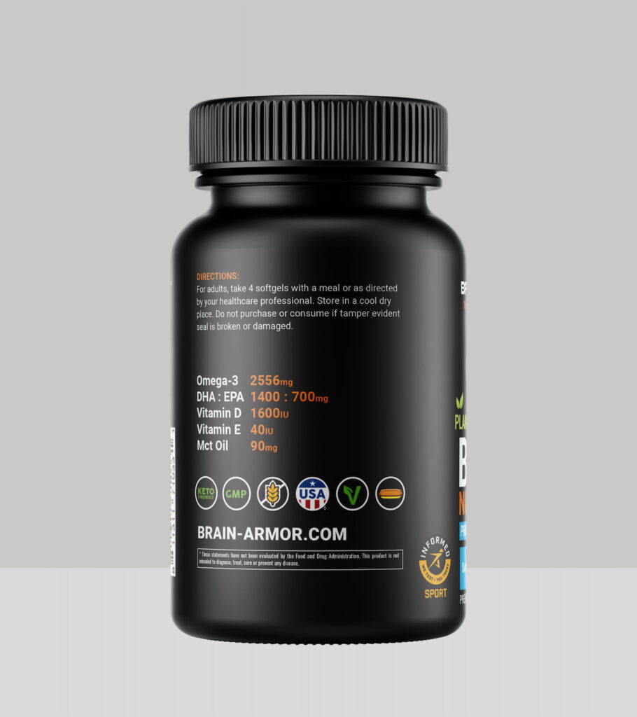 Brain Armor Plant Based Nutrients Professional Strength – 120ct – Ares ...