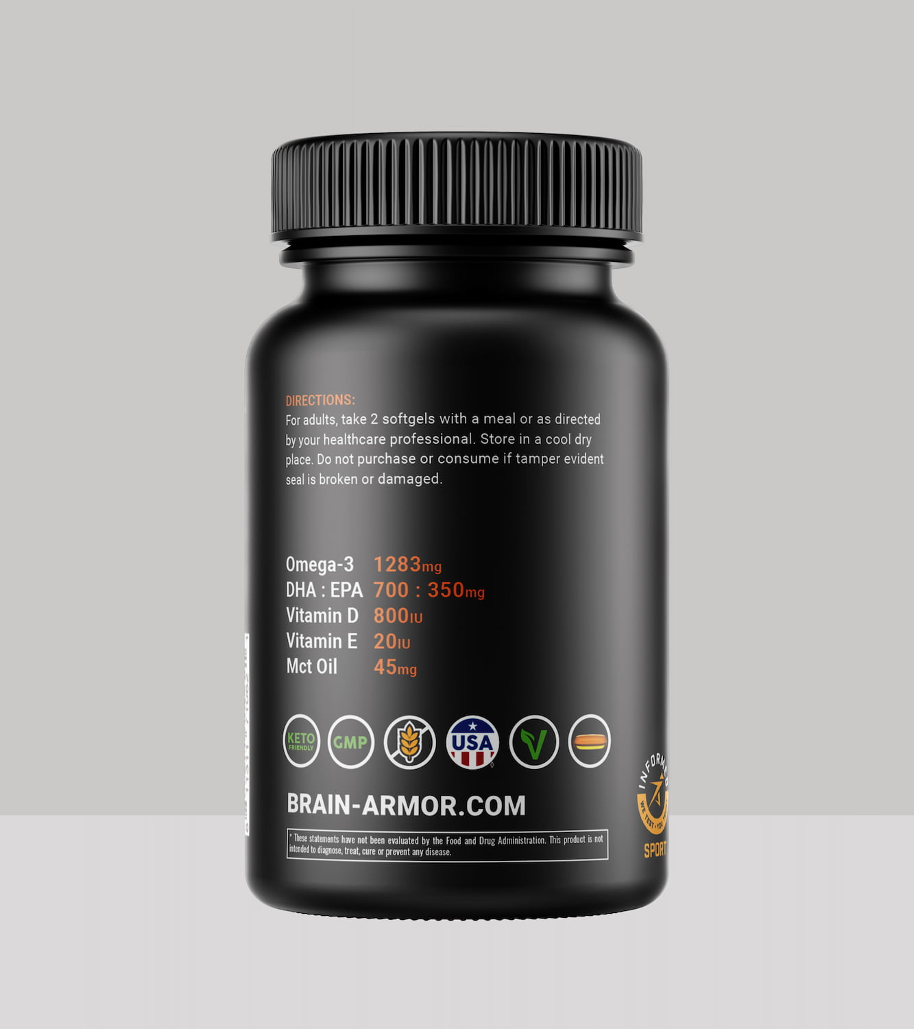 Brain Armor Plant Based Brain Nutrients Regular Strength - Softgels 60ct - Image 2