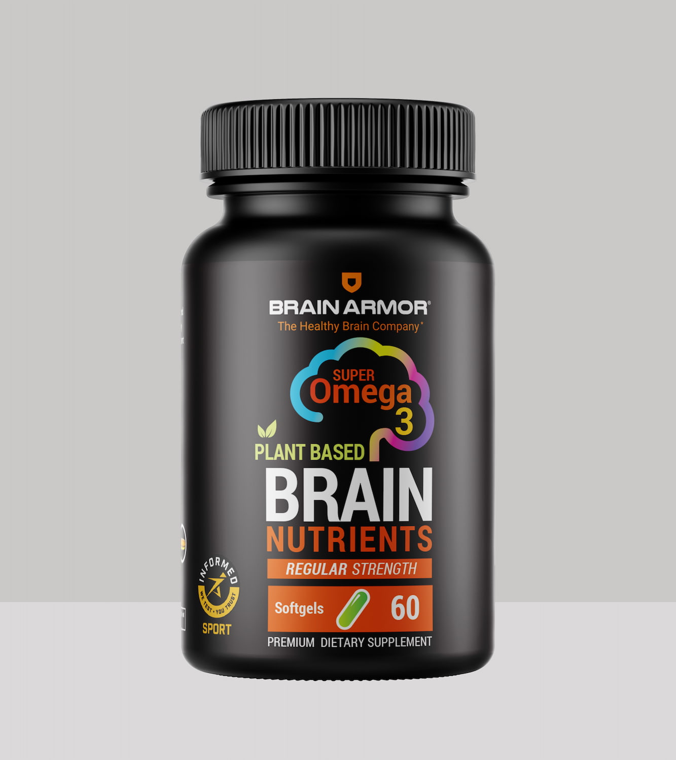 Brain Armor Plant Based Brain Nutrients Regular Strength - Softgels 60ct
