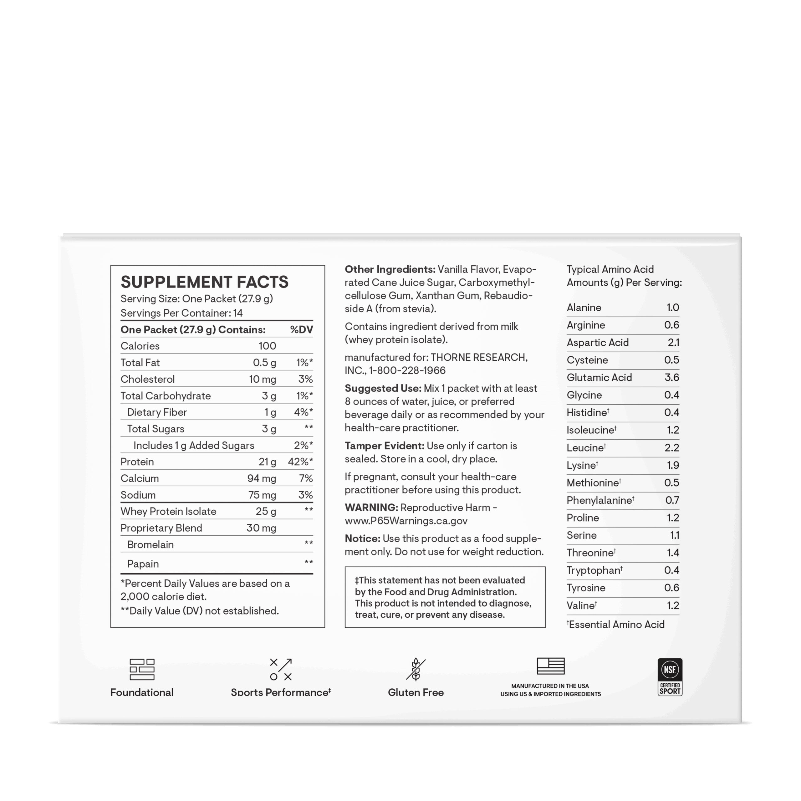 Whey Protein Isolate - Travel Packs - Vanilla - Image 3